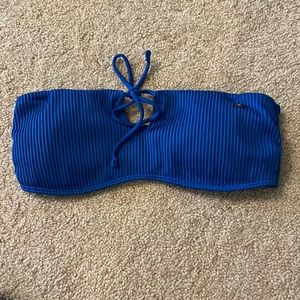 blue hollister bandeau bikini top